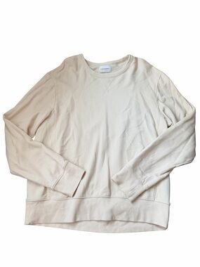 CLUB MONACO Cream Crew Neck Pullover Sweater Mens Size XL 100% Cotton